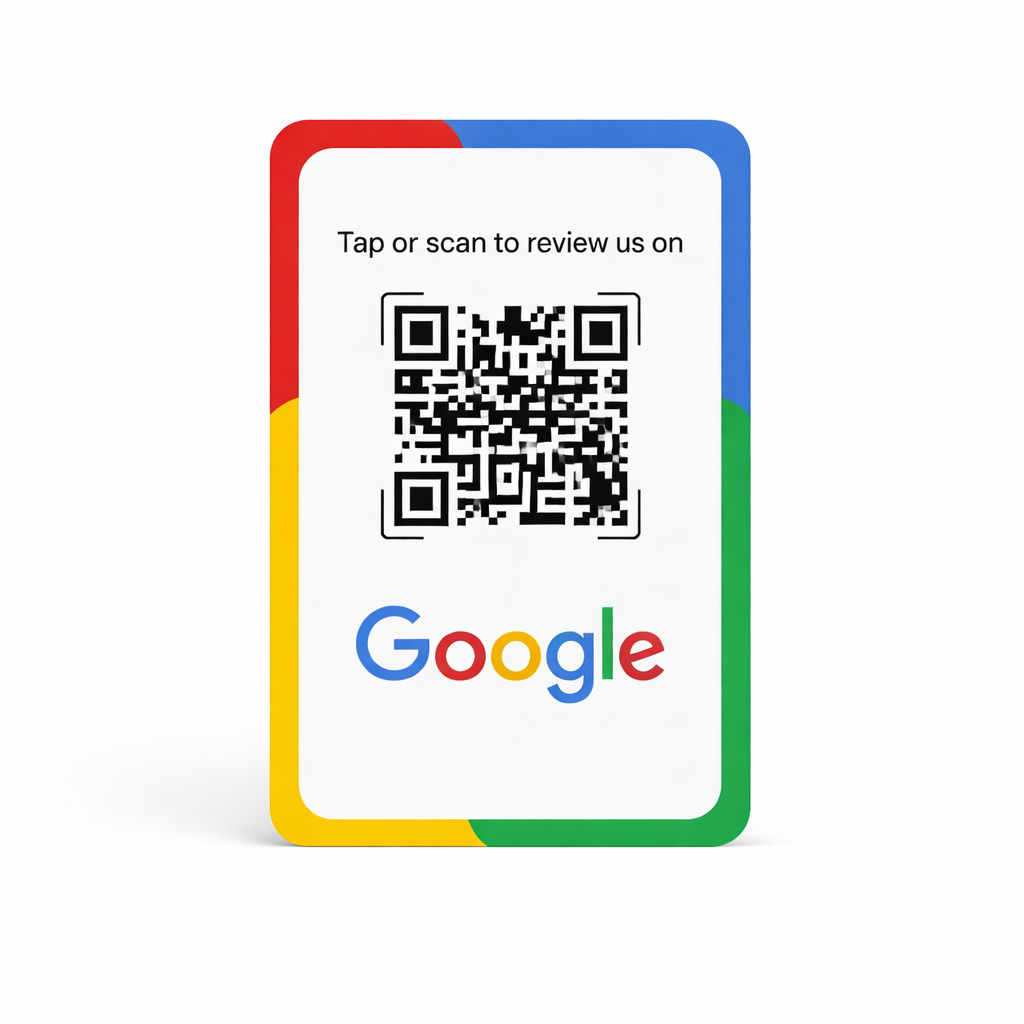 Google Review NFC Card with QR