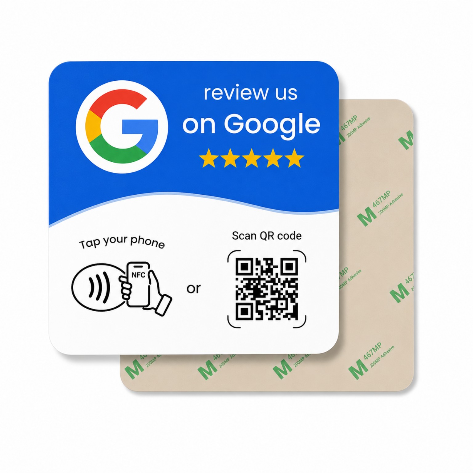 Google Review NFC Plate Sticker by Smaacaad