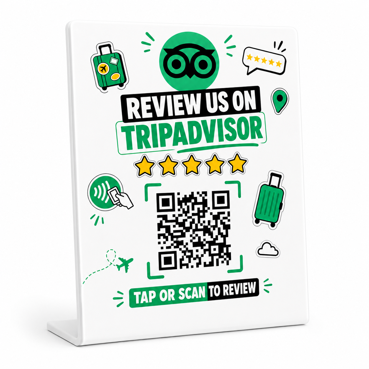 TripAdvisor Review NFC Stand with QR by Smaacaad TripAdvisor Review NFC Stand with QR by Smaacaad
