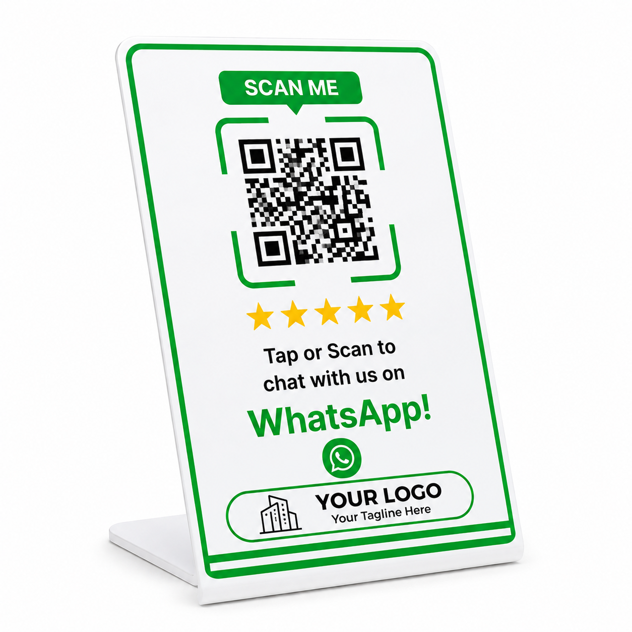 WhatsApp NFC Stand (QR + Logo) WhatsApp NFC Stand (QR + Logo)